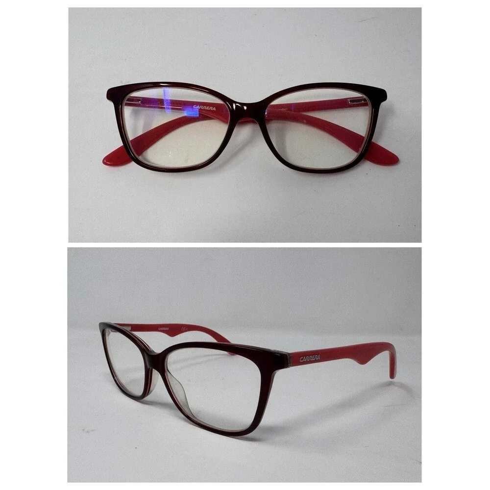 Carrera CA6618 Eyeglass Frames Only 140 Black Red Burgundy ORB